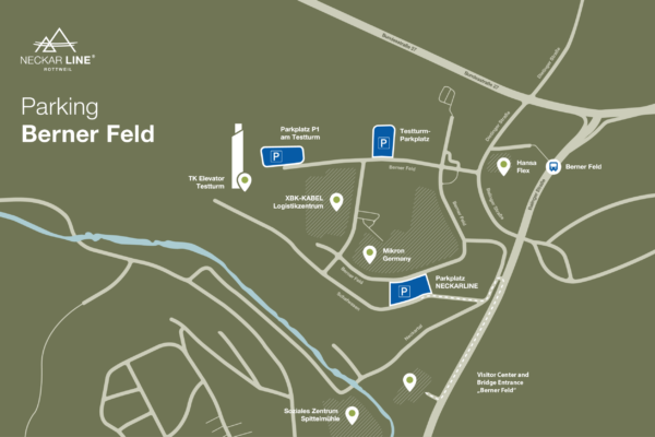 Neckarline parking map: parking Berner Feld