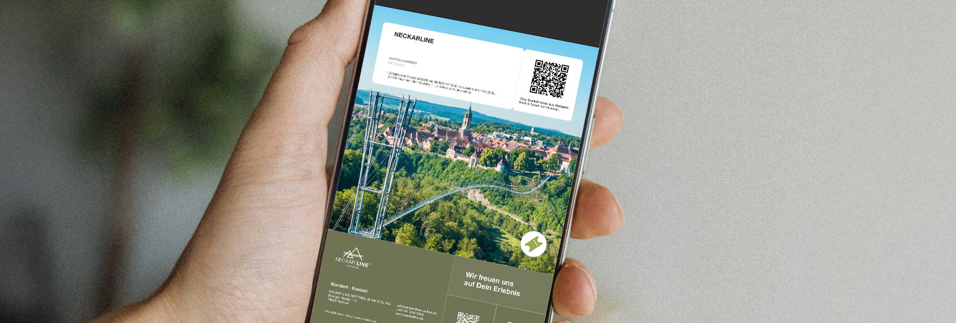 Darstellung des Neckarline-Tickets auf dem Smartphone